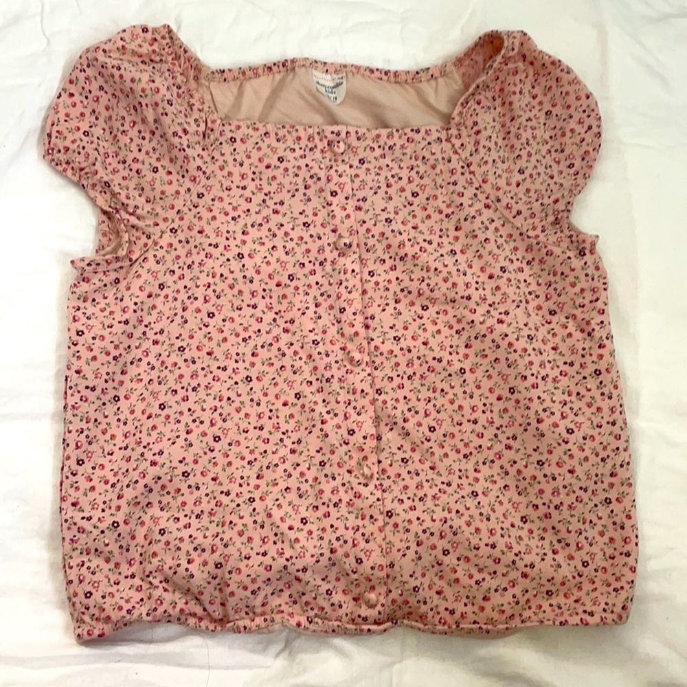 A&F flower blouse
